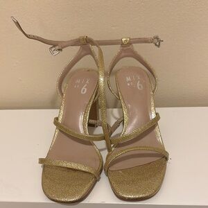 Mix No. 6 Gold Heeled Sandals